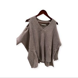 All saints XS sweater with shoulder cut outs and front side zip